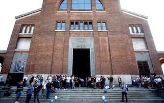 The Basilica dei Santi Nereo e Achilleo where the funeral of Salvatore 'Toto' Cutugno is held in Milan, Italy, Aug. 24, 2023.
ANSA/MOURAD BALTI TOUATI