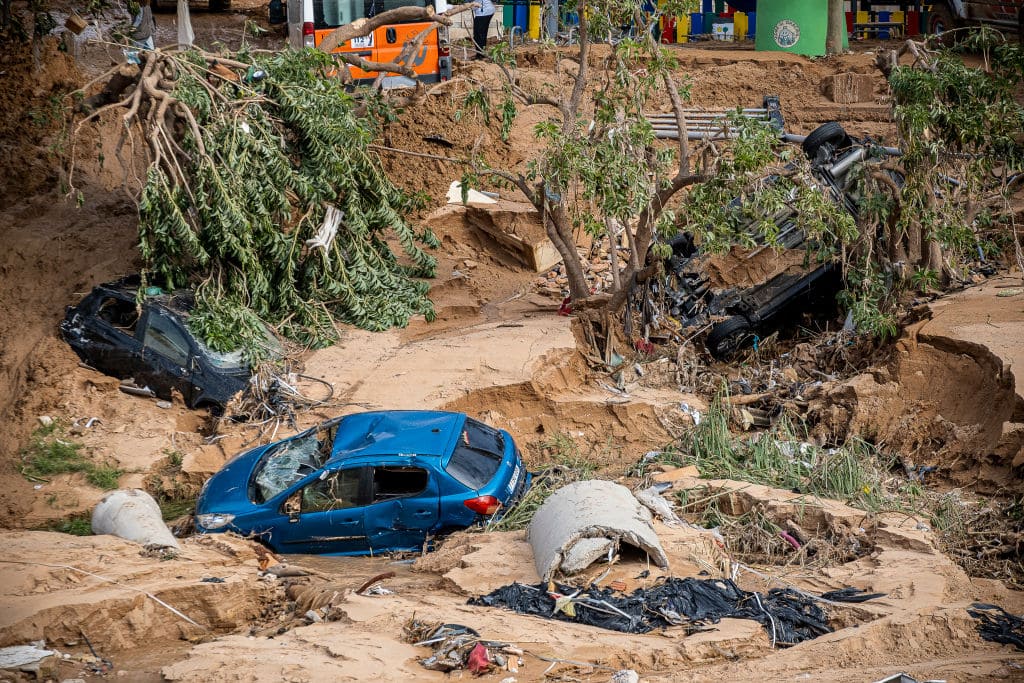 Effects of the DANA floods of October 29, 2024, in Rambla del Poyo or barranco del Poyo, Paiporta, Comunidad de Valencia, Spain. (Photo by: Lucas Vallecillos/VWPics/Universal Images Group via Getty Images)