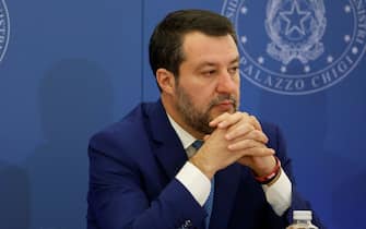 Italian Minister for Infrastructure and Deputy Prime Minister Matteo Salvini during a press conference in Rome, Italy, 22 November 2022.
ANSA/FABIO FRUSTACI