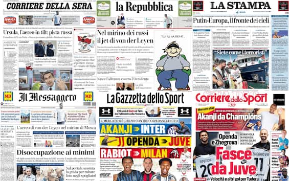 le prime pagine dei quotidiani di oggi 2 settembre la rassegna stampa