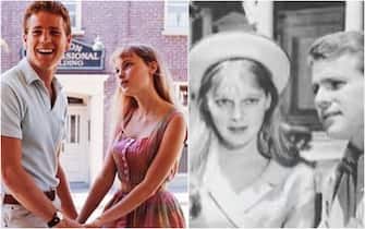 two photos published by mia farrow
