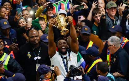 Springboks accolti da eroi in Sudafrica. FOTO