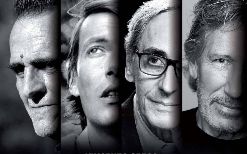 Un dettaglio della copertina di Il tempo moderno e i suoi inganni. Riflessioni critiche nella musica Ferretti, De André, Battiato, Waters 