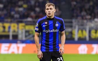 Milan, Italy - October 26: Nicolo Barella of Internazionale in action during the UEFA Champions League group C match between FC Internazionale and Viktoria Plzen at San Siro Stadium on October 26, 2022 in Milan, Italy. (Photo by Marcio Machado/Eurasia Sport Images) (Photo by Eurasia Sport Images/Just Pictures/Sipa USA)