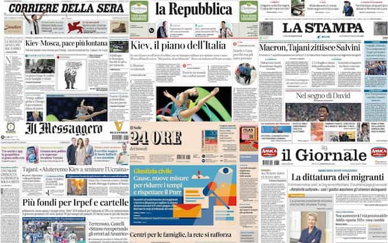 le prime pagine dei quotidiani di oggi 25 agosto la rassegna stampa