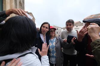 Elly Schlein partecipa al corteo del primo maggio di Portella della Ginestra