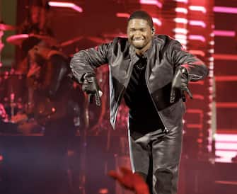 INGLEWOOD, CALIFORNIA: (FOR EDITORIAL USE ONLY) In this image released on August 2, Usher performs onstage during a taping of iHeartRadioâ  s Living Black 2023 Block Party in Inglewood, California. (Photo by Kevin Winter/Getty Images for iHeartRadio )