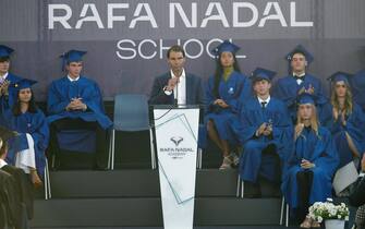 Rafael Nadal alla Rafa Nadal Academy by Movistar during Rafa Nadal Academy event in Mallorca on Wednesday, 14 June 2023.