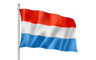 Luxembourg flag isolated on white