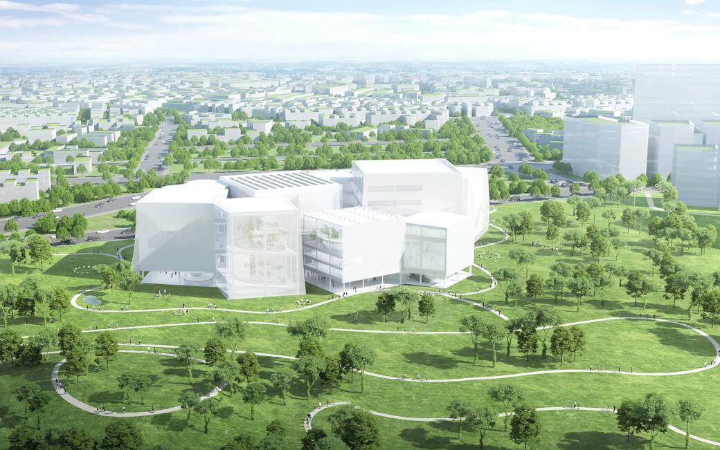 Rendering of Taichung Green Museumbrary. Courtesy of Cultural Affairs Bureau, Taichung City Government
