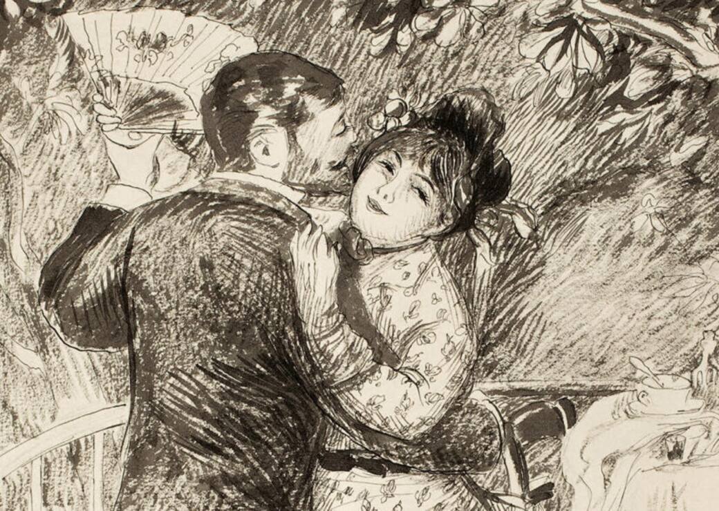 Un dettaglio della copertina di Renoir Drawings