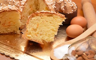 traditional italian cake for easter festivity colomba di pasqua sweet dessert