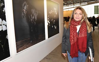 Torino - Veronica Lario e Barbara Berlusconi visitano la mostra Artissima, galleria d'arte contemporanea all'Oval del Lingotto di Torino.