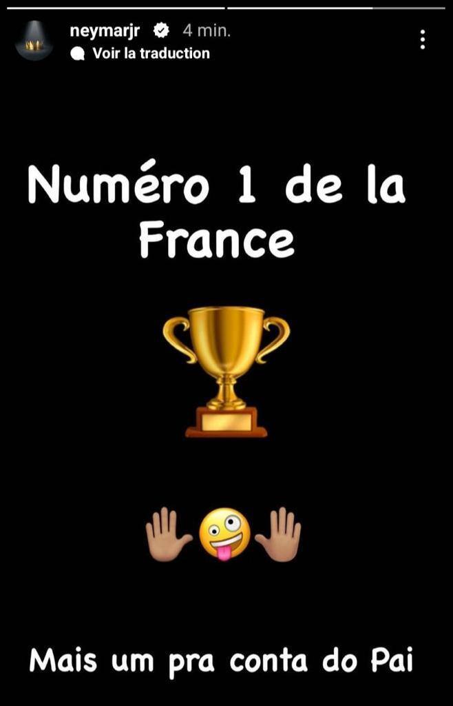 Le congratulazioni di Neymar dopo il titolo vinto dal Psg