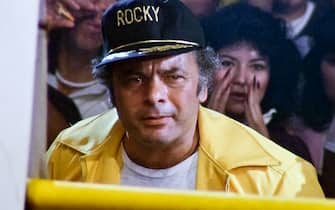 USA. Burt Young  in a scene from (C) MGM/UA film: Rocky III (1982).Plot: After winning the ultimate title and being the world champion, Rocky falls into a hole and finds himself picked up by a former enemy.  Ref: LMK110-J7064-290421Supplied by LMKMEDIA. Editorial Only.Landmark Media is not the copyright owner of these Film or TV stills but provides a service only for recognised Media outlets. pictures@lmkmedia.com