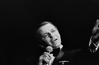 Frank Sinatra singing at Madison Square Garden; circa 1970; New York. (Photo by Art Zelin/Getty Images)