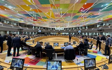 BRUSSELS, BELGIUM - DECEMBER 8: A general view of the European Union Economic and Financial Affairs Council (ECOFIN) Meeting in Brussels, Belgium on December 8, 2023. (Photo by Dursun Aydemir/Anadolu via Getty Images)