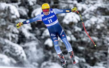 Mattia Casse of Italy in action during the Men's Downhill race at the FIS Alpine Skiing World Cup in Val Gardena, Italy, 14 December 2023. ANSA/ANDREA SOLERO