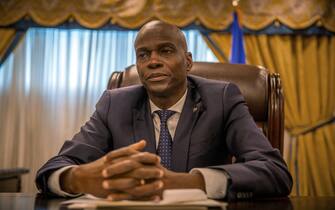 Jovenel Moise, Haiti's president, listens during an interview in Port-Au-Prince, Haiti, on Monday, Jan. 29, 2018. Moise said he was "taken aback" by the "bizarre" derogatory remark President Donald Trump allegedly made about Haiti in a White House immigration meeting this month. Photographer: Alejandro Cegarra/Bloomberg