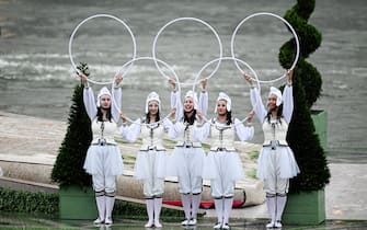 Dancers perfom during the opening ceremony of the Paris 2024 Olympic Games, on the Seine river in Paris, France on Friday 26 July 2024. The Games of the XXXIII Olympiad are taking place in Paris from 26 July to 11 August. The Belgian delegation counts 165 athletes in 21 sports. BELGA PHOTO JASPER JACOBS (Photo by JASPER JACOBS/Belga/Sipa USA)