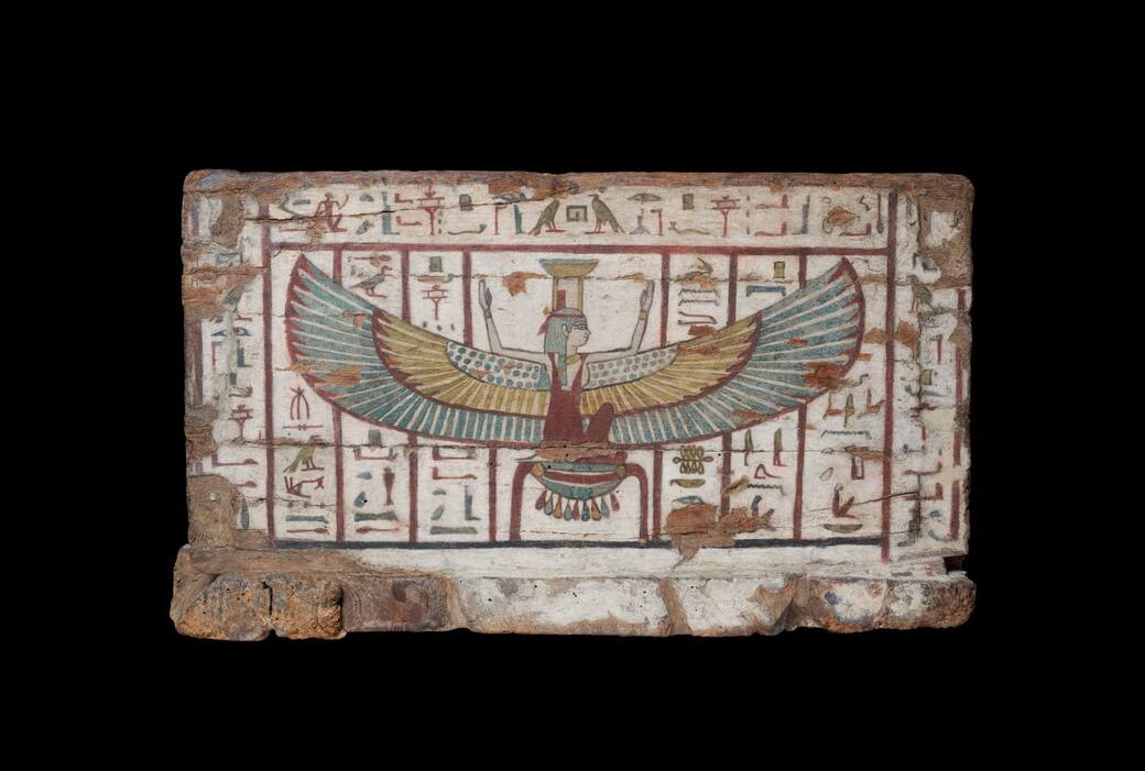 Sarcofago esterno e mummia di Peftjauauiaset. Legno di sicomoro, XXV-XXVI Dinastia, ca. 712-525 a.C. da Tebe