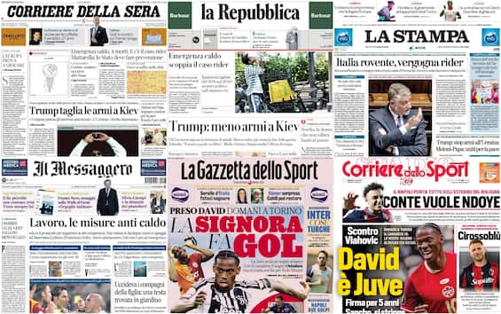 Le prime pagine dei quotidiani di oggi 3 luglio: la rassegna stampa