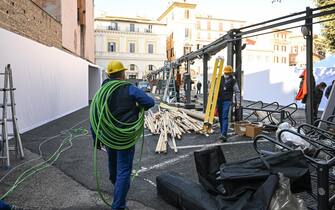 Lavori in corso seggi elezione presidente della Repubblica