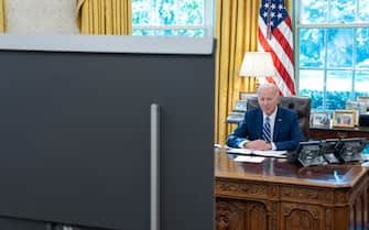 Joe Biden in videoconferenza dalla Casa Bianca