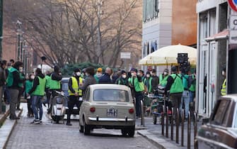 Statale, Festa del Perdono, Set del FILM che racconta l'omicidio GUCCI con Lady Gaga