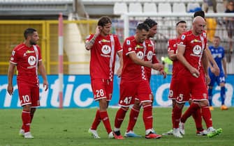 AC Monza's players celebrate the goal scored by AC Monza's mildfielder Andrea Colpani during the Italian Serie A soccer match between AC Monza and Empoli FC at U-Power Stadium in Monza, Italy, 26 August 2023. ANSA / ROBERTO BREGANI