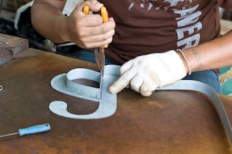 The metal font making / Raw material for sign maker