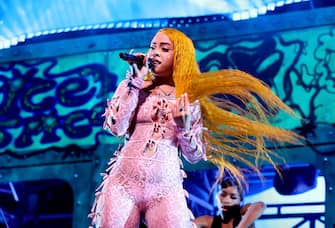INDIO, CALIFORNIA - APRIL 20: (FOR EDITORIAL USE ONLY) Ice Spice performs at the Sahara Tent during the 2024 Coachella Valley Music and Arts Festival at Empire Polo Club on April 20, 2024 in Indio, California. (Photo by Theo Wargo/Getty Images for Coachella)
