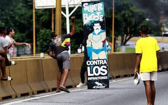 Mandatory Credit: Photo by Juan Carlos Hernandez/ZUMA Press Wire/Shutterstock (14610391h)
July 29, 2024. Venezuelans protest in the streets, in the city of Valencia, Carabobo state. Photo: Juan Carlos HernÃ¡ndez
VENEZUELA - ELECTION- PROTEST - 29 Jul 2024