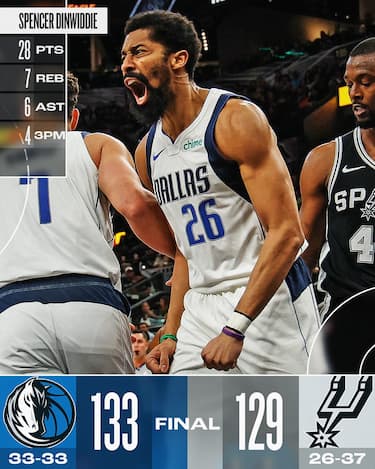 SAN ANTONIO SPURS-DALLAS MAVERICKS 129-133