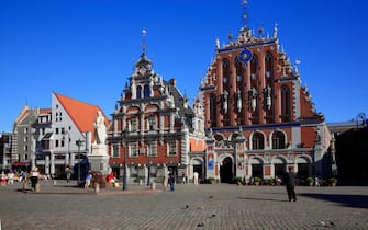 House of the Blackheads at the Town Hall Square in Riga, Latvia
