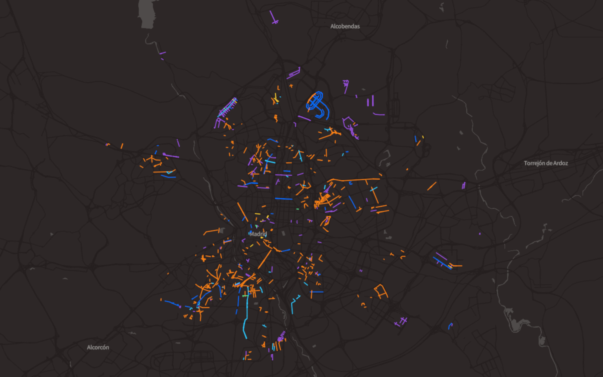 La mappa di Madrid 