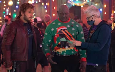 USA. Chris Pratt and Dave Bautista in (C)Disney+ new TV special : The Guardians of the Galaxy - Holiday Special (2022). 
Plot: Star-Lord, Drax, Rocket, Mantis, and Groot engage in some spirited shenanigans in an all-new original special created for Disney+.
 Ref: LMK106-J8658-131222
Supplied by LMKMEDIA. Editorial Only.
Landmark Media is not the copyright owner of these Film or TV stills but provides a service only for recognised Media outlets. pictures@lmkmedia.com