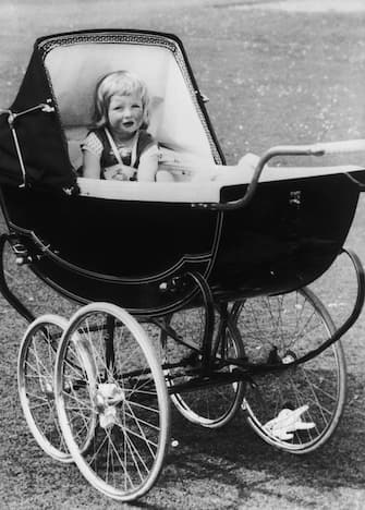 74216457 A young Lady Diana Spencer in her pram at Park House, Sandringham in Norfolk, 1963. (Photo by Central Press/Hulton Archive/Getty Images)