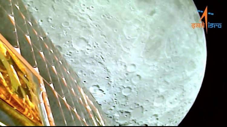 Luna vista dalla sonda della missione Chandrayaan-3