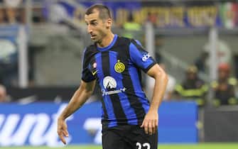 Inter Milan s Henrih Mkhitaryan in action during the Italian serie A soccer match between Fc Inter  and Monza Giuseppe Meazza stadium in Milan, 19 August 2023.
ANSA / MATTEO BAZZI
