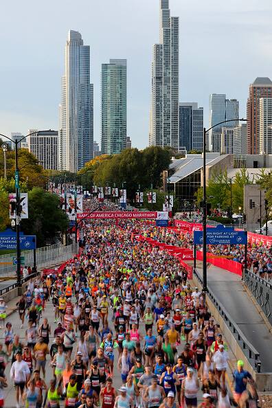 Maratona Di Chicago 2023, 45mila Partecipanti Al Via. Foto | Sky TG24