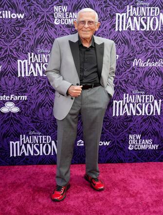epa10748807 US designer Bob Gurr attends the premiere of 'Haunted Mansion' in Anaheim, California, USA, 15 July 2023. This is the first premiere since SAG-AFTRA decided to go on strike after negotiations with AMPTP failed as they reached their 12 July 2023 deadline at midnight. Due to this strike, no cast members of the film showed up for the premiere.  EPA/ALLISON DINNER