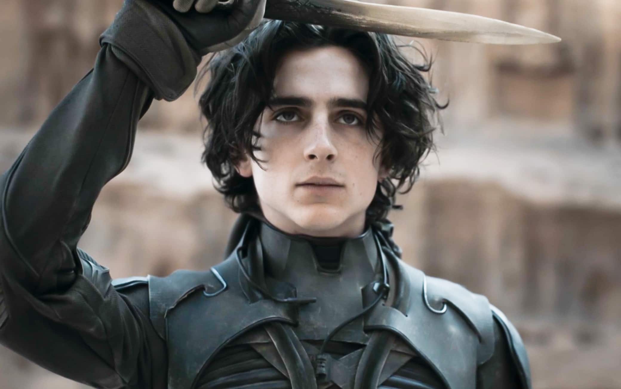 Timothèe Chalamet in una scena del film "Dune" di Denis Villeneuve