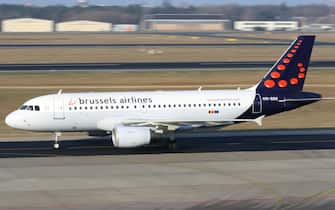 07.02.2018, Berlin, Berlin, Germany - Airbus A319 of the airline Brussels Airlines on the apron of the airport Berlin-Tegel. 00S180207D463CAROEX.JPG