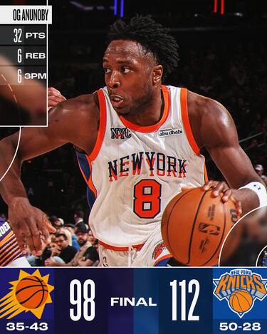 NEW YORK KNICKS-PHOENIX SUNS 112-98