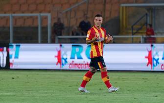 Gabriel Strefezza (US Lecce) during the Italian football Coppa Italia match US Lecce vs AS Cittadella on August 05, 2022 at the Via Del Mare stadium in Lecce, Italy (Photo by Emmanuele Mastrodonato/LiveMedia/NurPhoto via Getty Images)