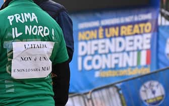 Lega s supporter during traditional Lega party rally in Pontida (Bergamo), 6 October 2024. 
ANSA/MICHELE MARAVIGLIA