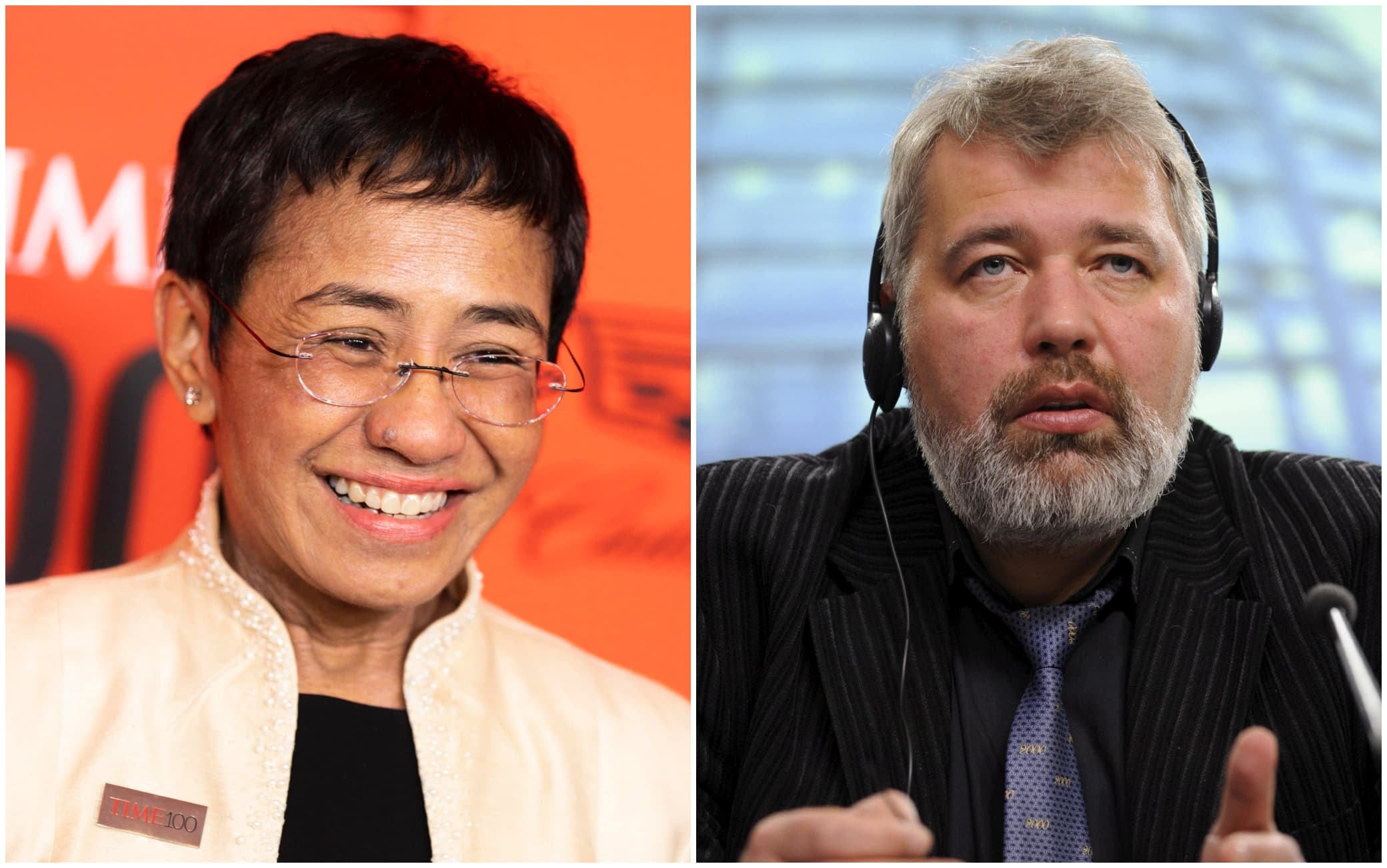 Maria Ressa e a Dmitry Muratov