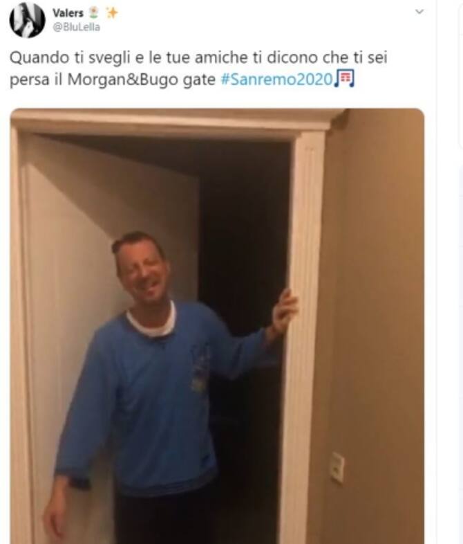 Sanremo Bugo e Morgan squalificati l ironia su Twitter. FOTO Sky TG24