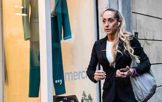 Arianna Meloni, sorella del presidente di FdI Giorgia Meloni, all'esterno della sede di Fratelli d'Italia, Roma, 29 settembre 2022.
ANSA/ANGELO CARCONI